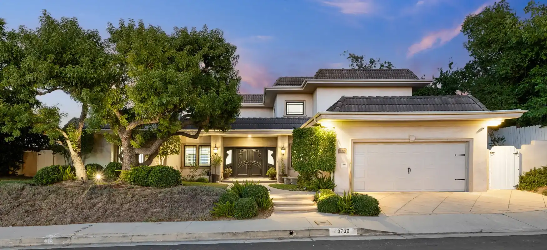 Landscaped Tile Roof House Photo Compressed